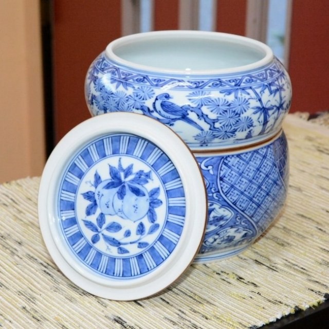 茶道具祥瑞写腰捻水指和楽庵高野昭阿弥作共箱入