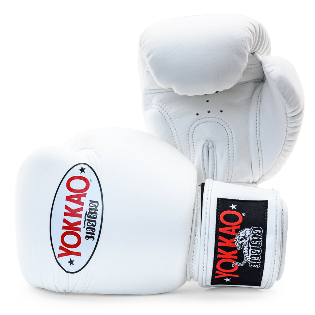 Muay Thai Gloves Matrix White Boxing Gloves | YOKKAO