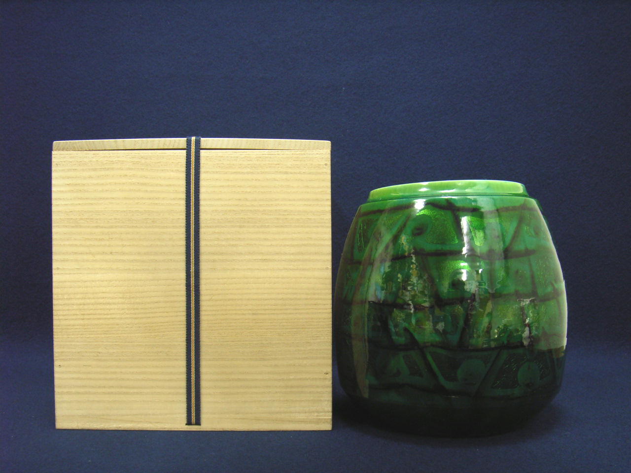 T636 茶碗 『九谷焼』『松屋窯 松本佐一 作』 共箱 抹茶碗 茶道具