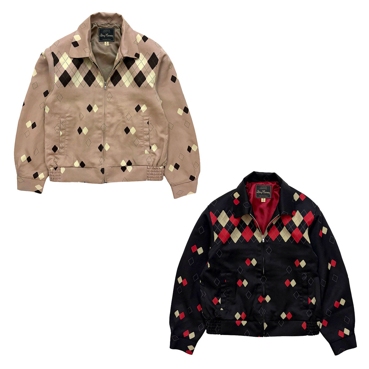 Border Argyle Gabardine Jacket – Dry Bones Online Shop