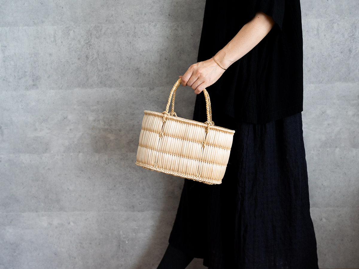 がま細工の手提げ 普段使いに – 市川籠店 | 1basketry