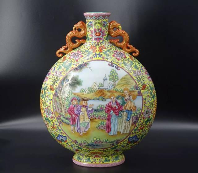 中国 粉彩 花瓶 細密 色絵 2点 壺 中国 粉彩 花瓶 細密 色絵 2点 壺