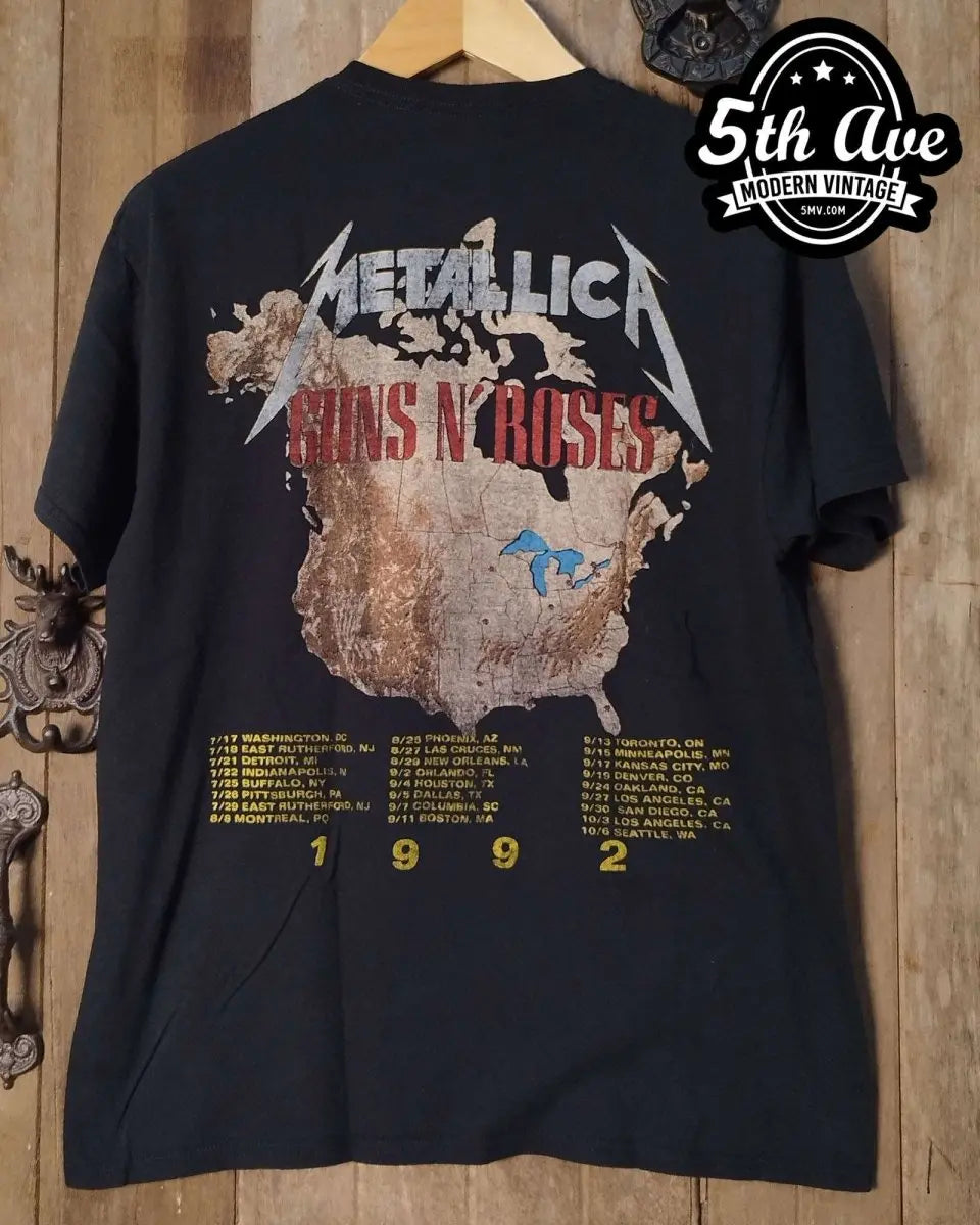 Guns N Roses Metallica Tour Rock band t shirt Design