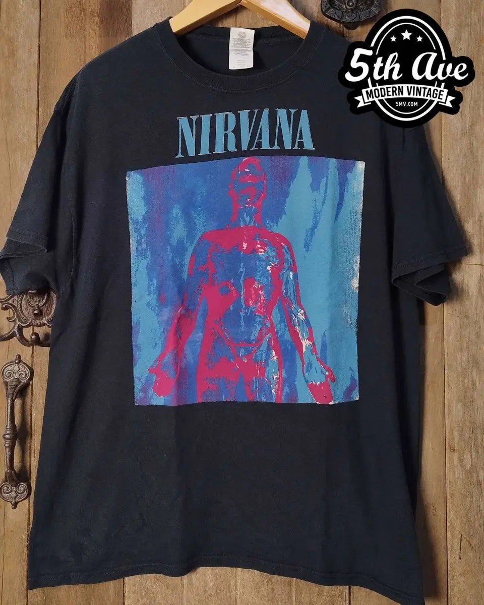 Nirvana 'Sliver' Vintage-Inspired Tee: A Distressed Tribute to