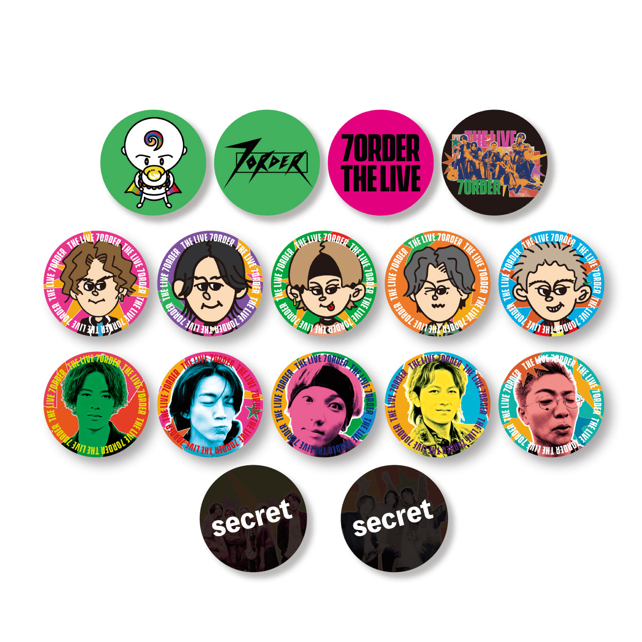 ランダム缶バッジ全16種 – 7ORDER OFFICIAL STORE