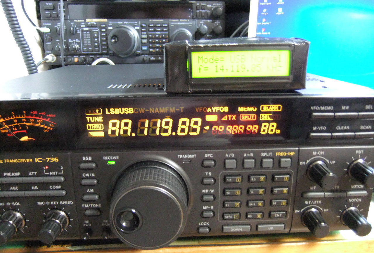 ICOM IC-736の液晶表示不良 対策: UTT Lab.
