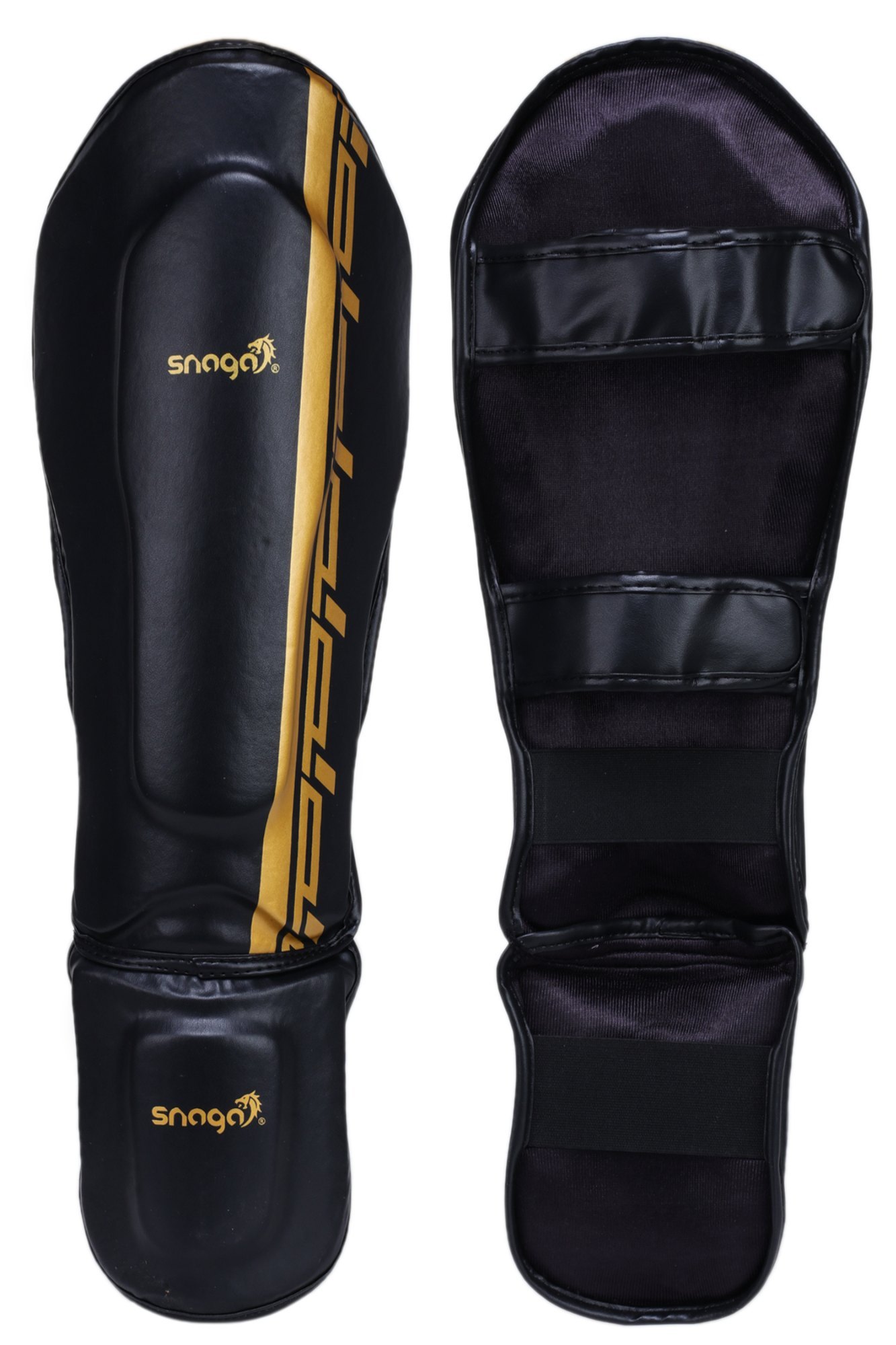 ISAMI 100A MMA シンガード ブラック/ホワイト レガース 100A MMA SHIN