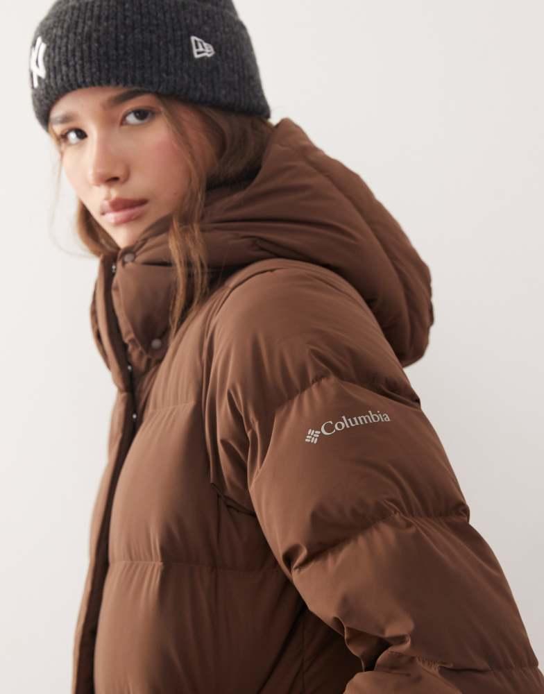 Columbia Columbia Amaze Puff hooded puffer coat in brown - Jackets