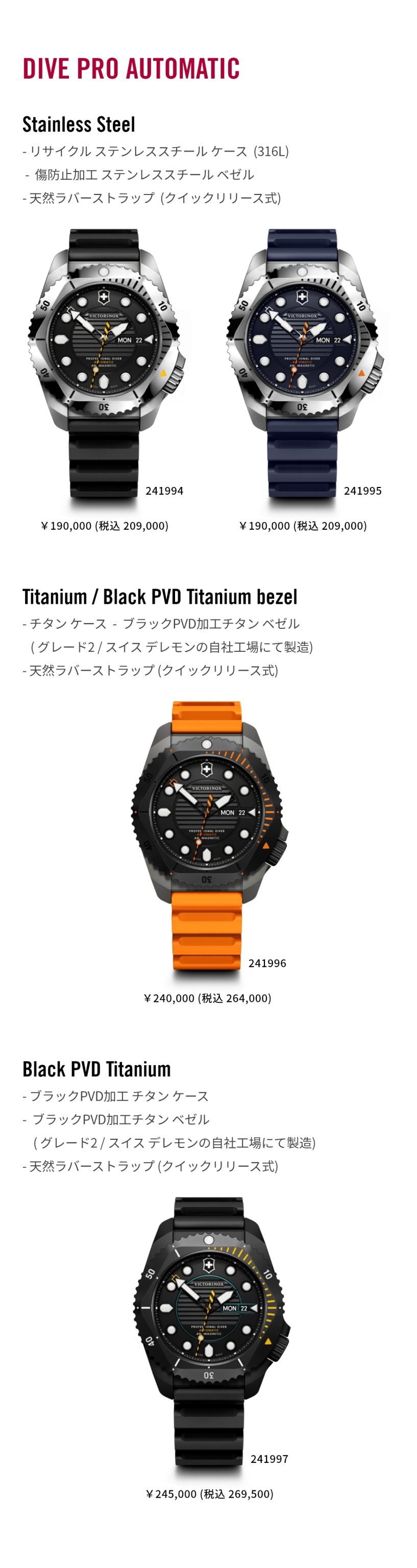 ビクトリノックス — 精密さと卓越性を兼ね備えた新作ウォッチ2024年4月