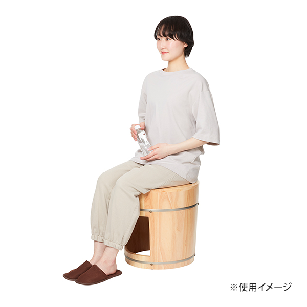 Miiページ よもぎ蒸し専用椅子 背もたれ付 オーダーメイド 丸型よもぎ