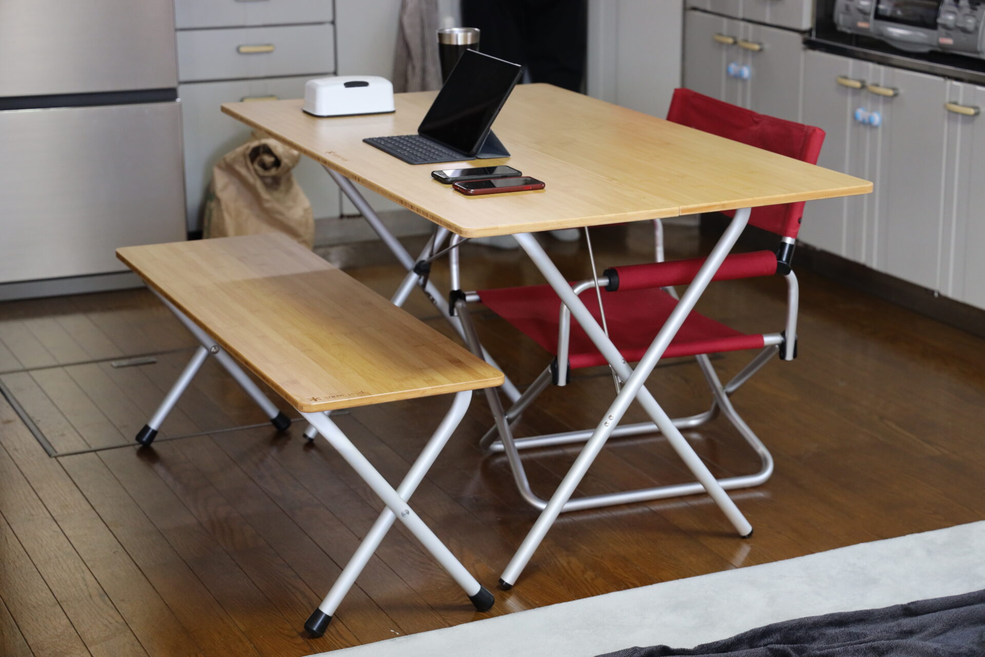 ワンアクションテーブルロング Light Bamboo LV-015TL snow peak ワン