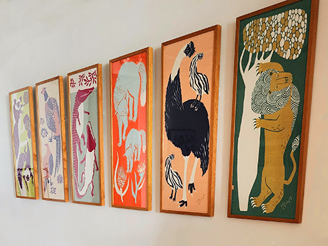 moritaMiWハンカチ・タオル額装フェア - 八本足のオオカミ｜moritaMiW