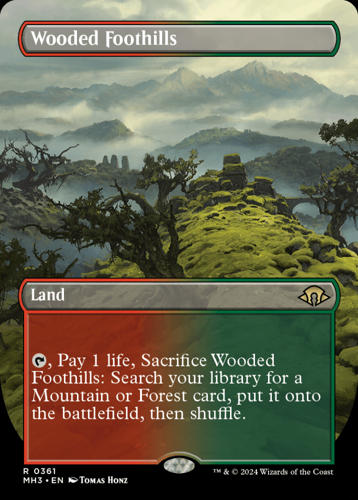 MTG】樹木茂る山麓/Wooded Foothills Foil