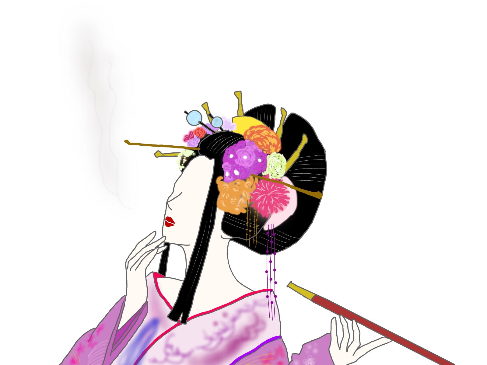 珍品！ 裸婦 煙管 キセル 白磁 磁器 パイプ 喫煙具 遊郭 美人 古美術