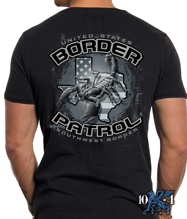 US Border Patrol Texas Scorpion Law Enforcement Custom Men's Shirt