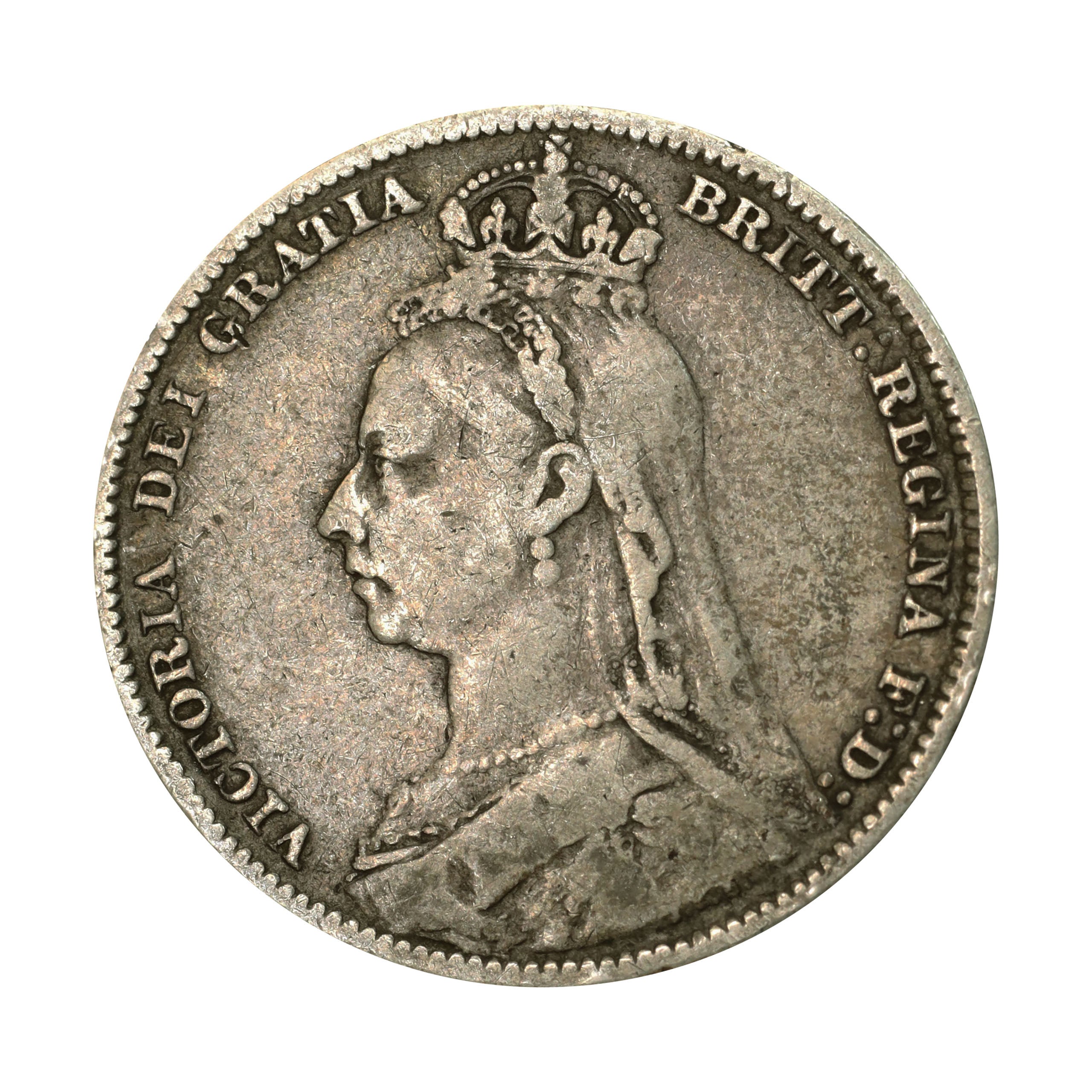 イギリス 1891年 シリング 銀貨 ビクトリア Great Britain Shilling