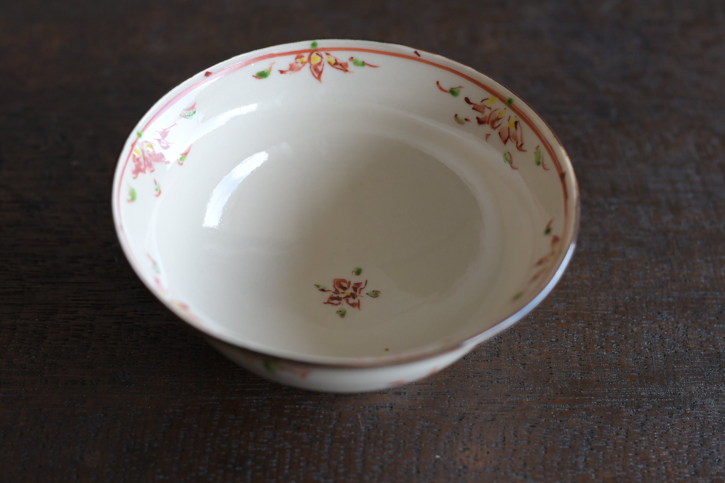 コロ茶碗 赤絵 魚 ミツマタ 湯呑み 小鉢 貫入 ニュウ コロ茶碗 赤絵 魚