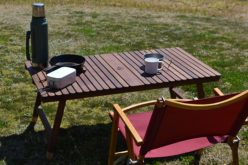 受注生産】ウォールナットキャンプテーブル KUROSON370の通販｜【196