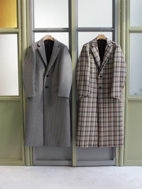 オーラリー 18AW ダブルフェイスチェックコート オーラリー 18AW