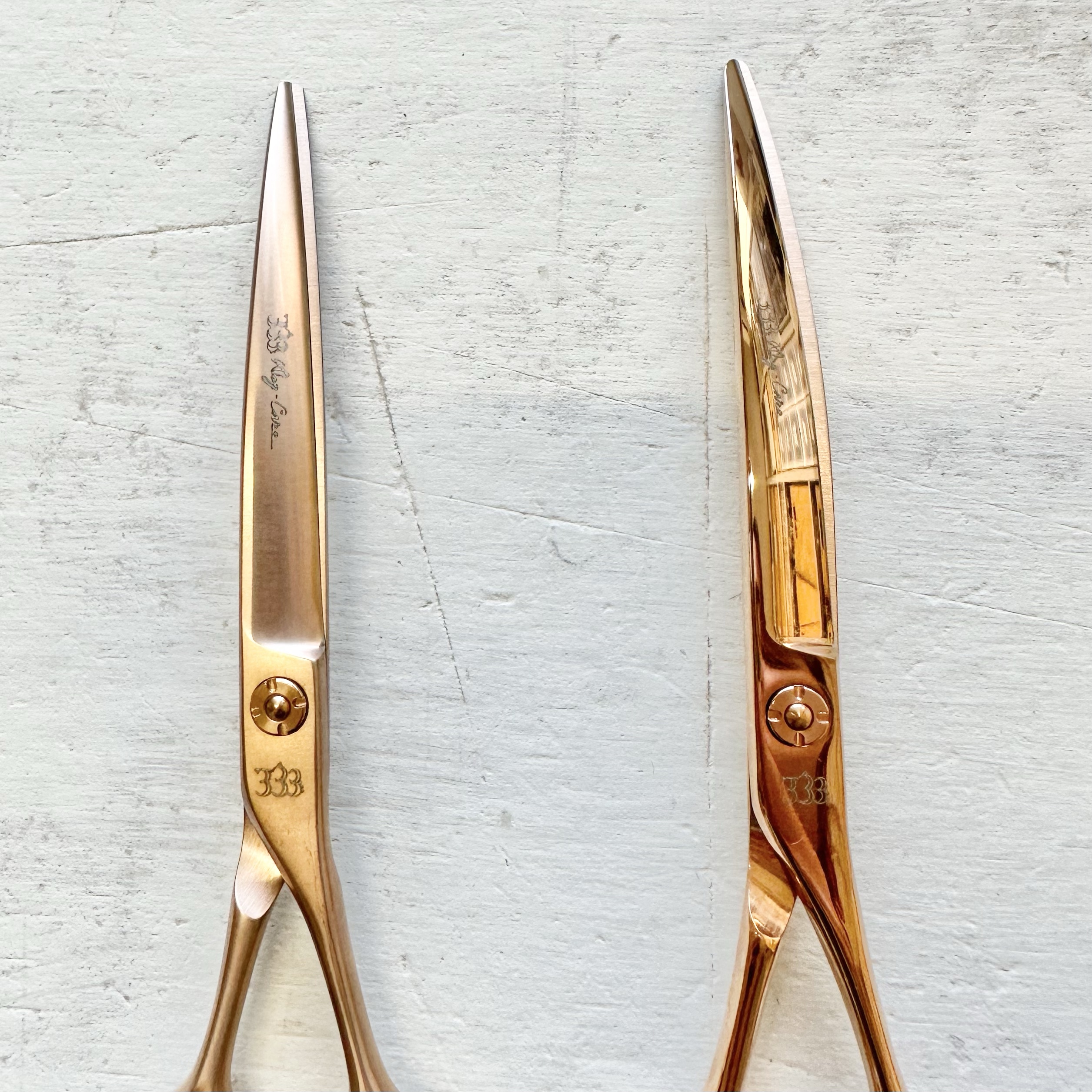 使うたびにときめく ピンクゴールドのカーブシザー 7.5インチ | 333