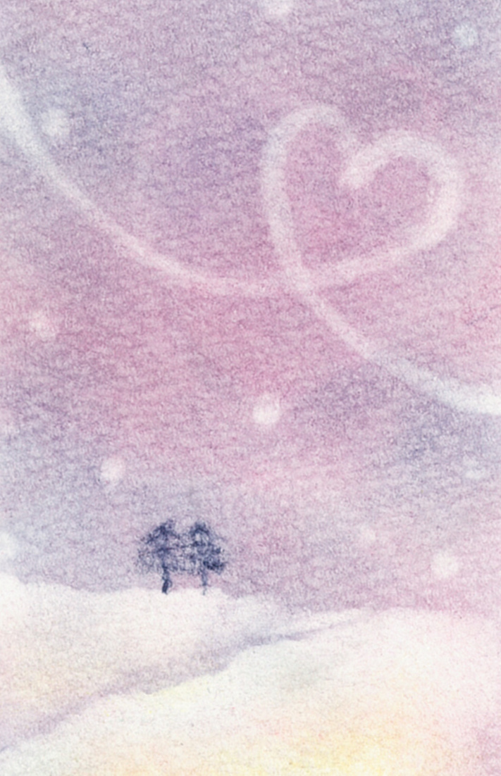 雪の丘作品見本 | 3色パステルアート｜心理カウンセラーから学ぶ