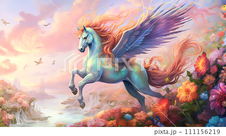 ペガサスのイメージ - image of Pegasus No5-2 -のイラスト素材