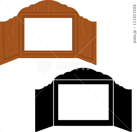 紙芝居用の木製の枠のイラスト素材 [111851088] - PIXTA