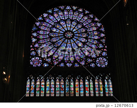 ☆幻想的☆ノートルダム大聖堂 パリ ステンドグラス グラスマスターズ