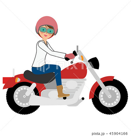 女性ライダーのイラスト素材 [45904166] - PIXTA