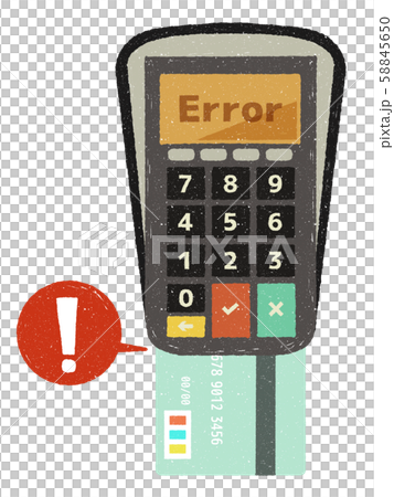 クレジットカード-決済エラーのイラスト素材 [58845650] - PIXTA