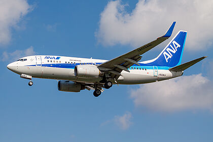 ANA Aviationtag B737-700 レアな薄青と白コンビ ANA Aviationtag B737