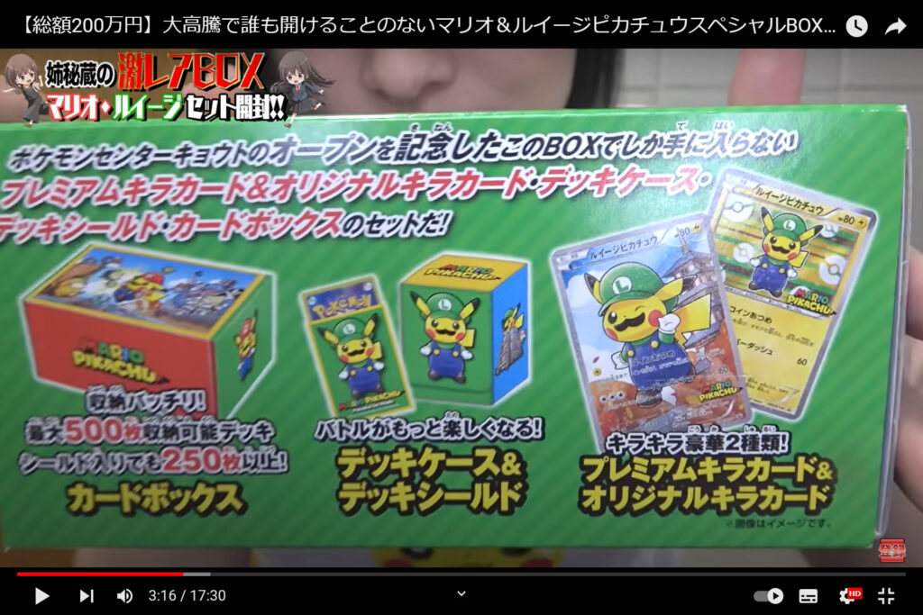 マリオピカチュウ ルイージピカチュウ デッキケース デッキシールド 箱