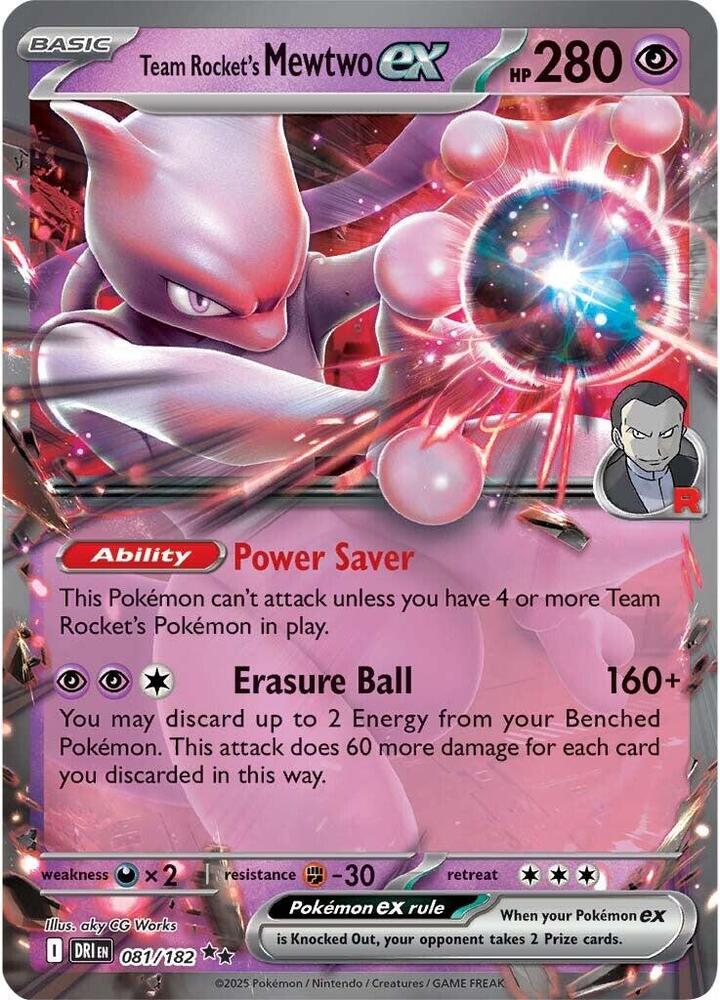Team Rocket's Mewtwo ex - 081/182 - SV10: Destined Rivals