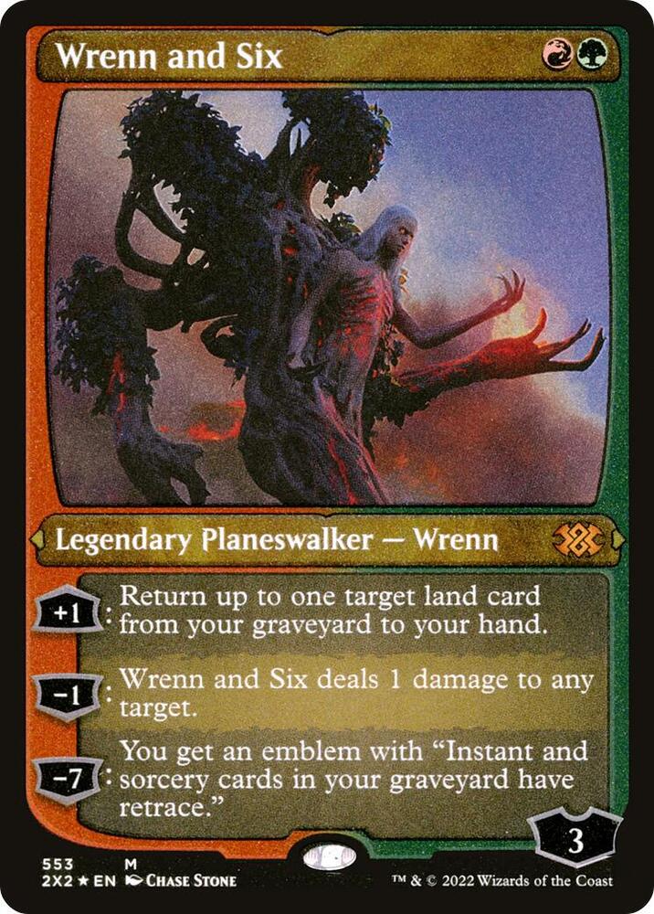MTG レンと六番 英語 初版foil Wrenn and Six (Foil Etched) - Double