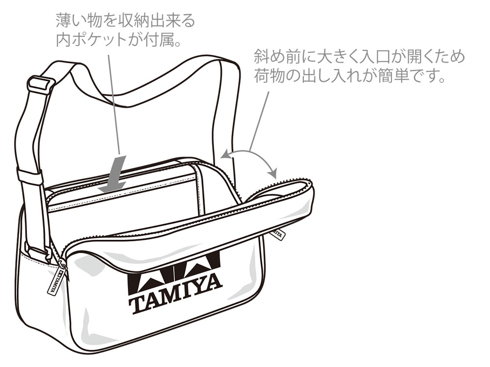 タミヤ ボックスショルダー2（黒・青）: オリジナルグッズ｜TAMIYA