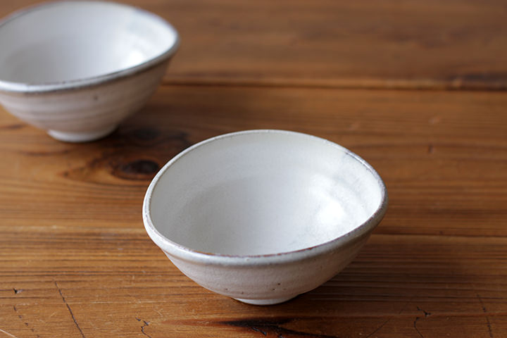 信水窯】楕円小鉢/白マット/（横 13.5cm） | 【丹波のイロドリ】丹波焼