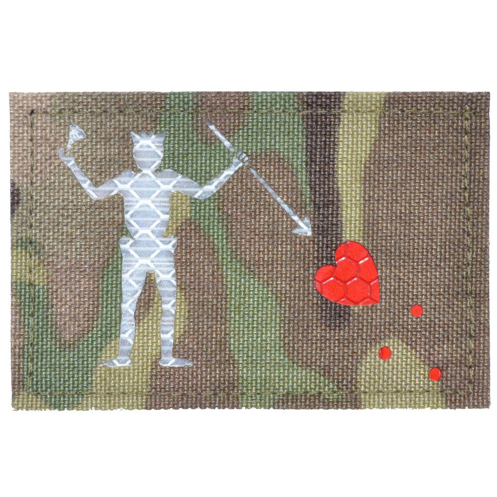 Laser Cut Reflective Edward Teach Blackbeard Pirate Flag- 2x3 CORDURA®