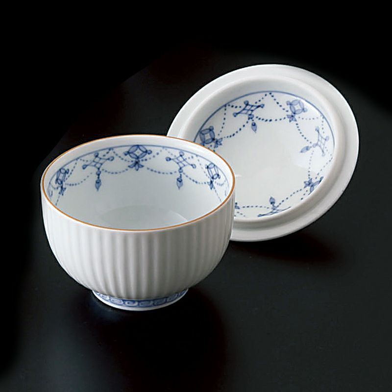 河本礫亭 青華染付四君子文 茶器揃 急須 煎茶器 茶碗 河本礫亭 青華染