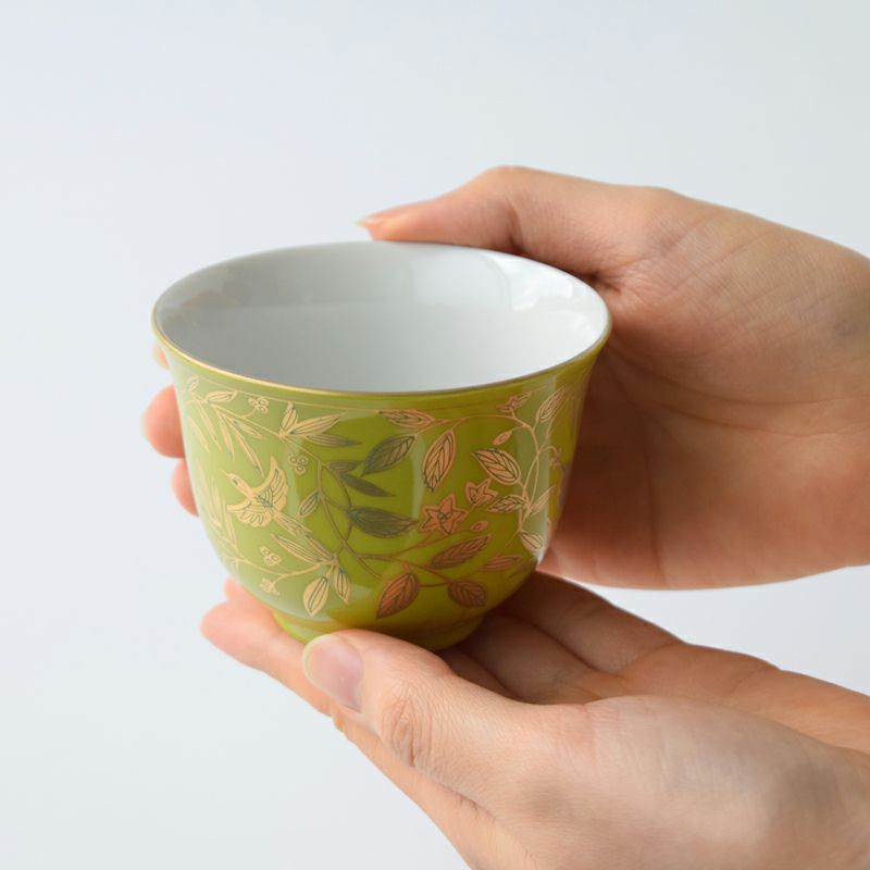 シリーズ以外・その他 萌葱金彩 お茶呑茶碗 木箱入 〈5個〉 美濃焼 |皿