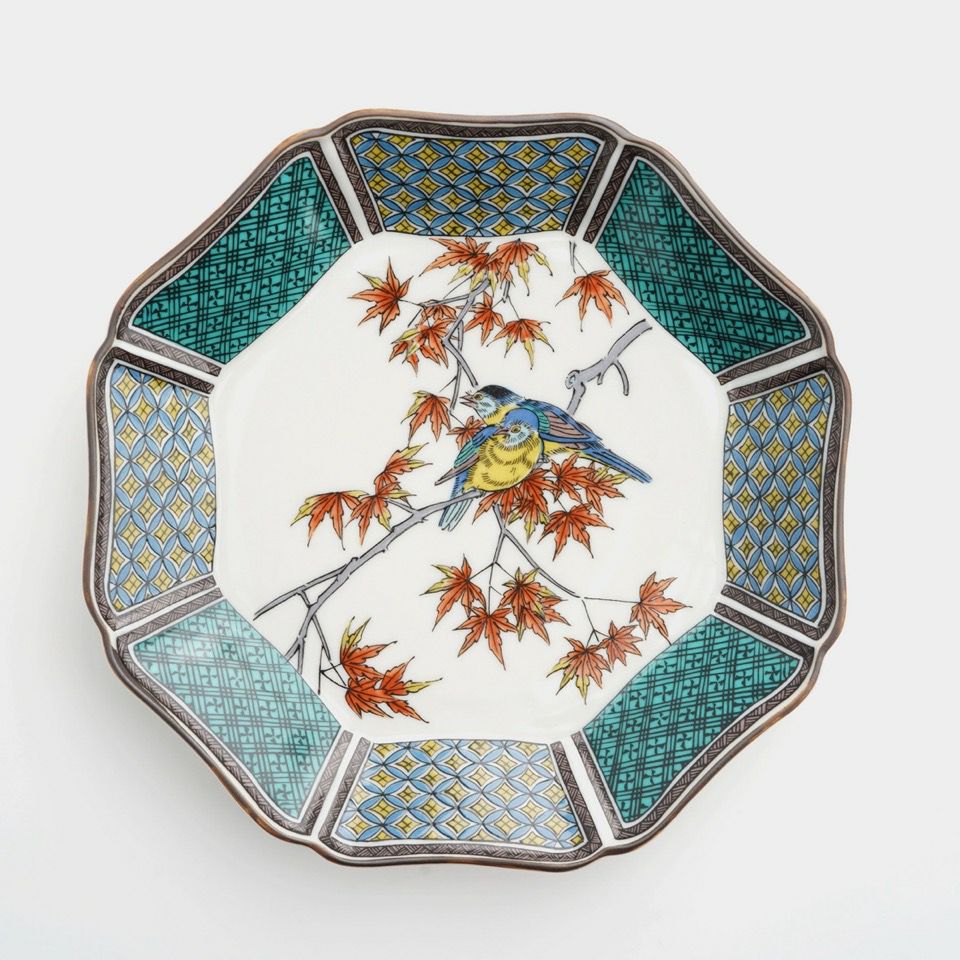 九谷焼 菱形陶器皿 5枚セット 九谷焼 菱形陶器皿 5枚セット 九谷焼 皿