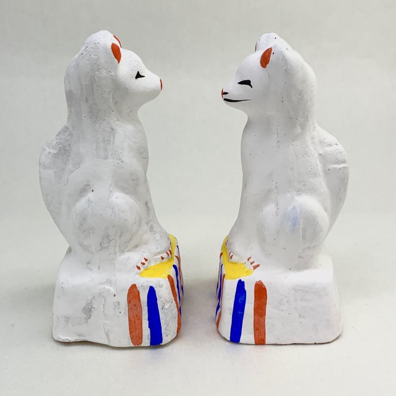 古作 土人形 狐 お稲荷さん 郷土人形 今戸人形 古道具 アンティーク