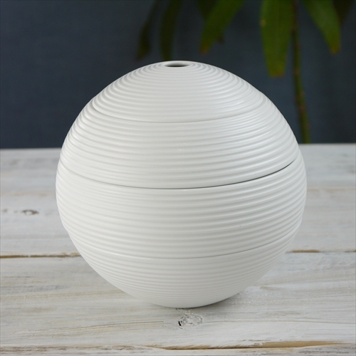 有田焼/李荘窯/珠型三段重/白磁千段/Φ16 X H15.5cm - テーブルライフストア