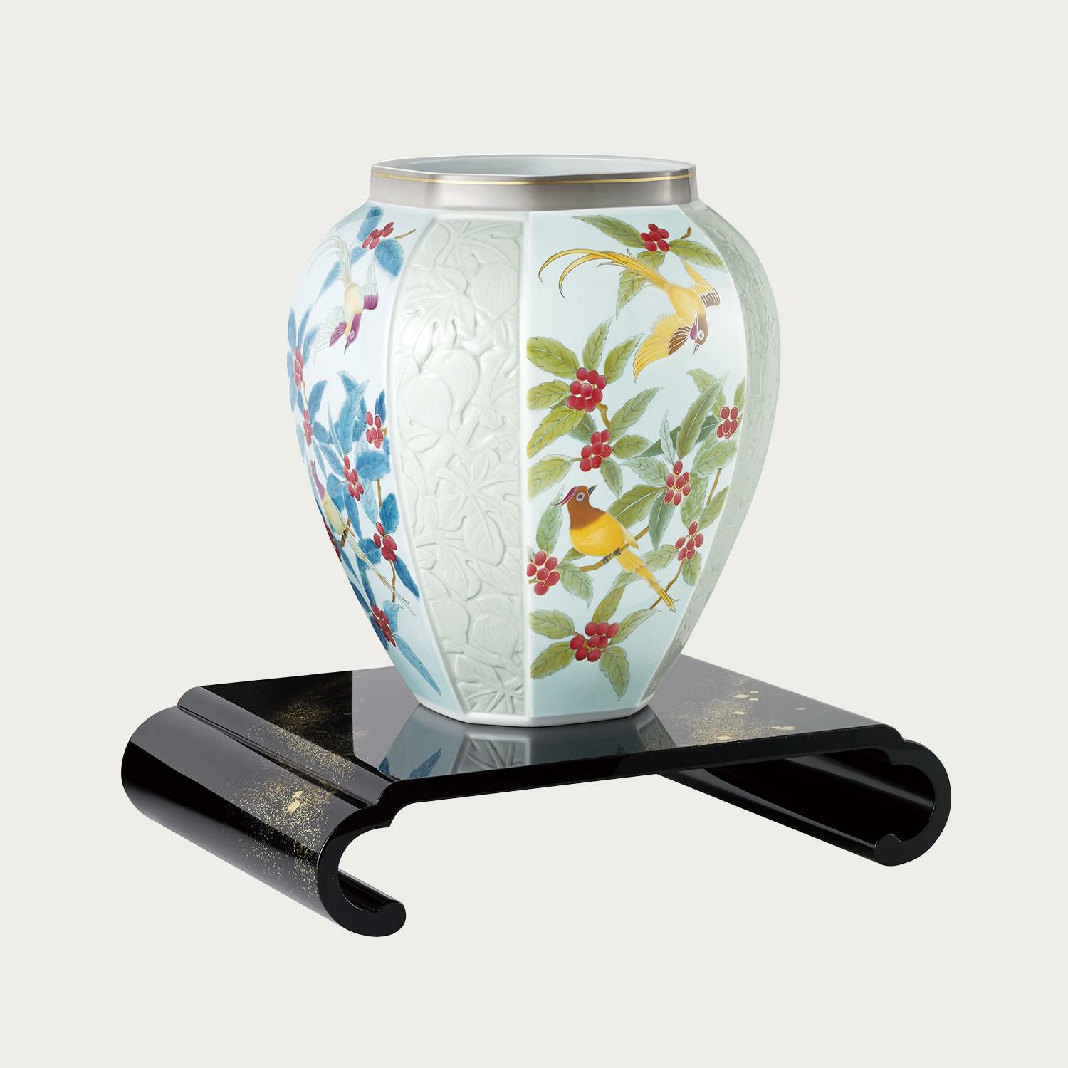 マスターピースコレクション2014 「釉上彩花鳥文八角壺」【数量限定