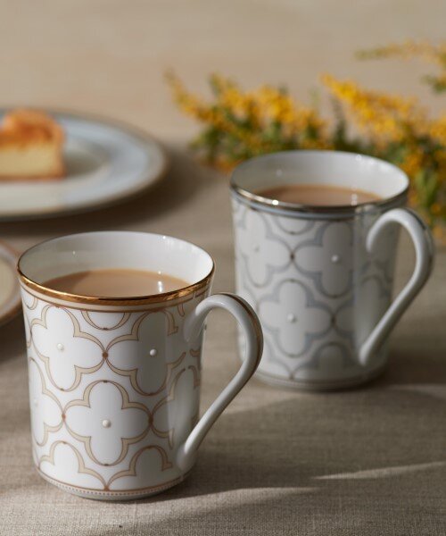 トレフォリオゴールド&プラチナ 22cmプレートペア(色変り) | ノリタケ