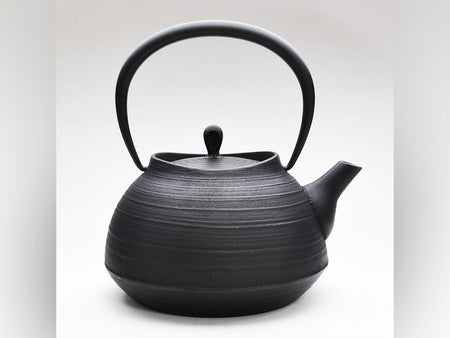 未使用品 南部伝統工芸士 及川寛治作 木瓜鉉 大アラレ 南部鉄瓶 南部