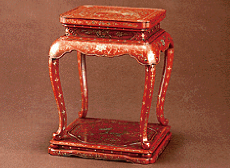 蔵出 希少☆高岡漆器 花文堆朱勇助塗 小箱 文化遺産/博物館 石井勇介造