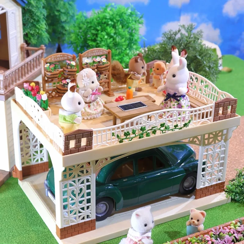 レビュー】カーポートの青い屋根のお家デラックスセット | シルバニア