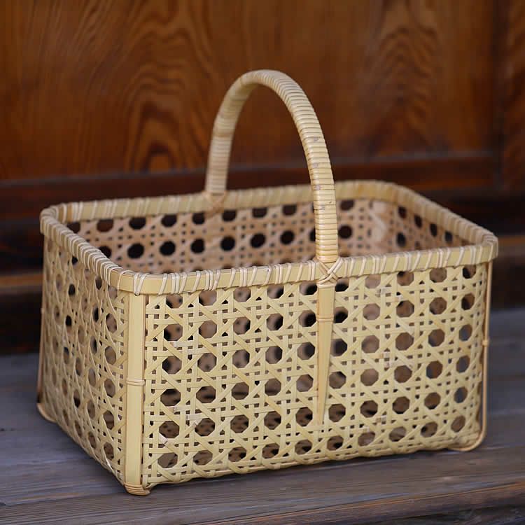白竹八ツ目バスケット | 虎斑竹専門店 竹虎
