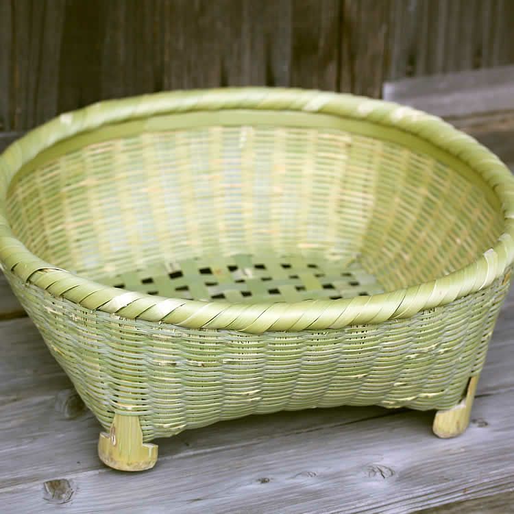 ヴィンテージ竹行李ボックスこうり竹籠網代白竹竹細工竹工芸小物入れ