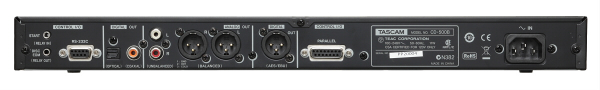 CD-500B | Single-rackspace CD Player with Balanced Out | TASCAM